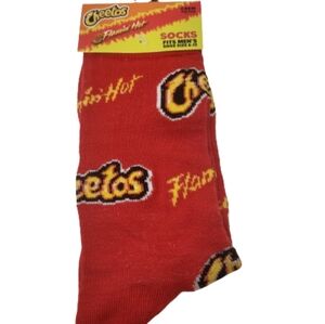 🔥 Flamin' Hot Cheetos 🔥 Novelty Crew Socks - Size 6 - 12 *NEW*
